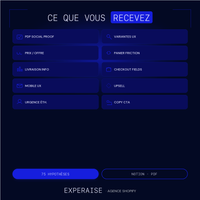 75 idées A/B test Shopify Notion PDF — contenu | EXPERAISE