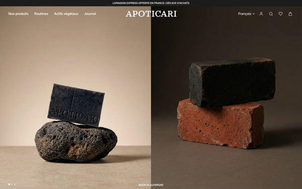 Capture de la page d’accueil de Apoticari