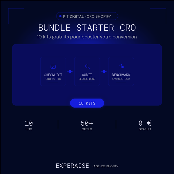 Bundle Starter CRO Shopify (10 kits gratuits)