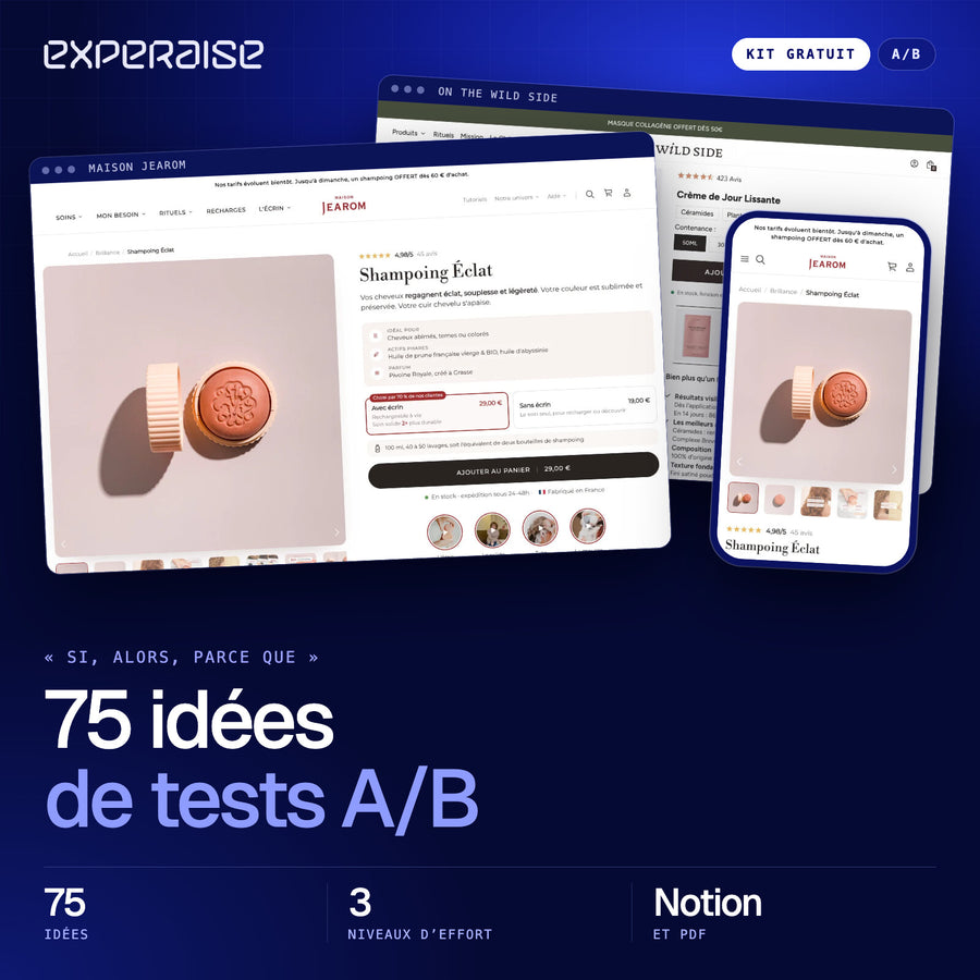 Ta conversion stagne : capture de 75 idées de tests A/B