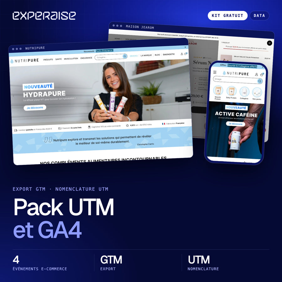 Tu veux mesurer proprement : capture de Pack UTM / GA4
