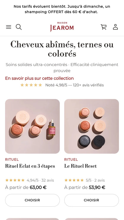 Collection cheveux ternes