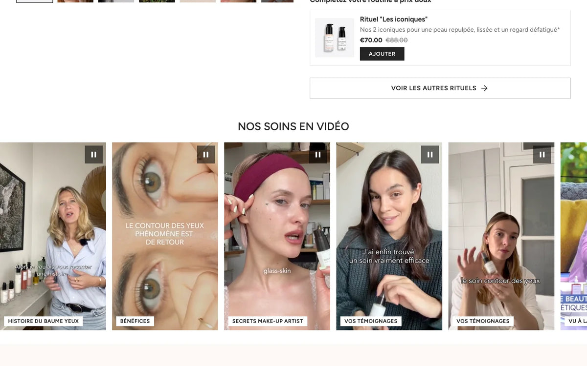Boutique accompagnée par EXPERAISE : Fiche Baume Yeux : routine