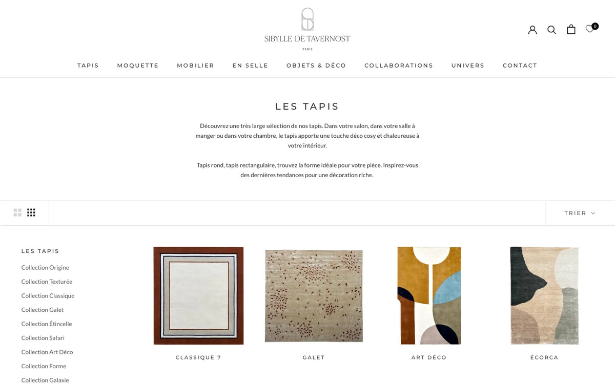 Boutique Sybille de Tavernost : Collection Les tapis