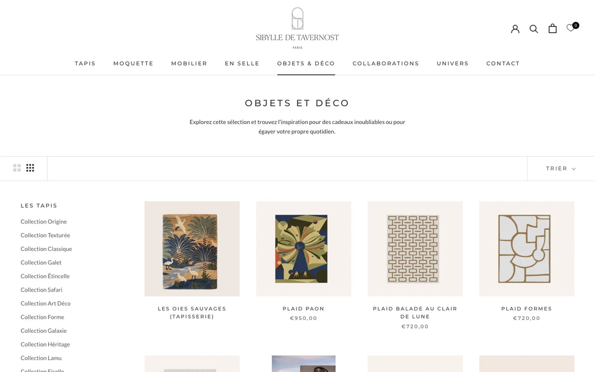 Boutique Sybille de Tavernost : Collection Objets et déco