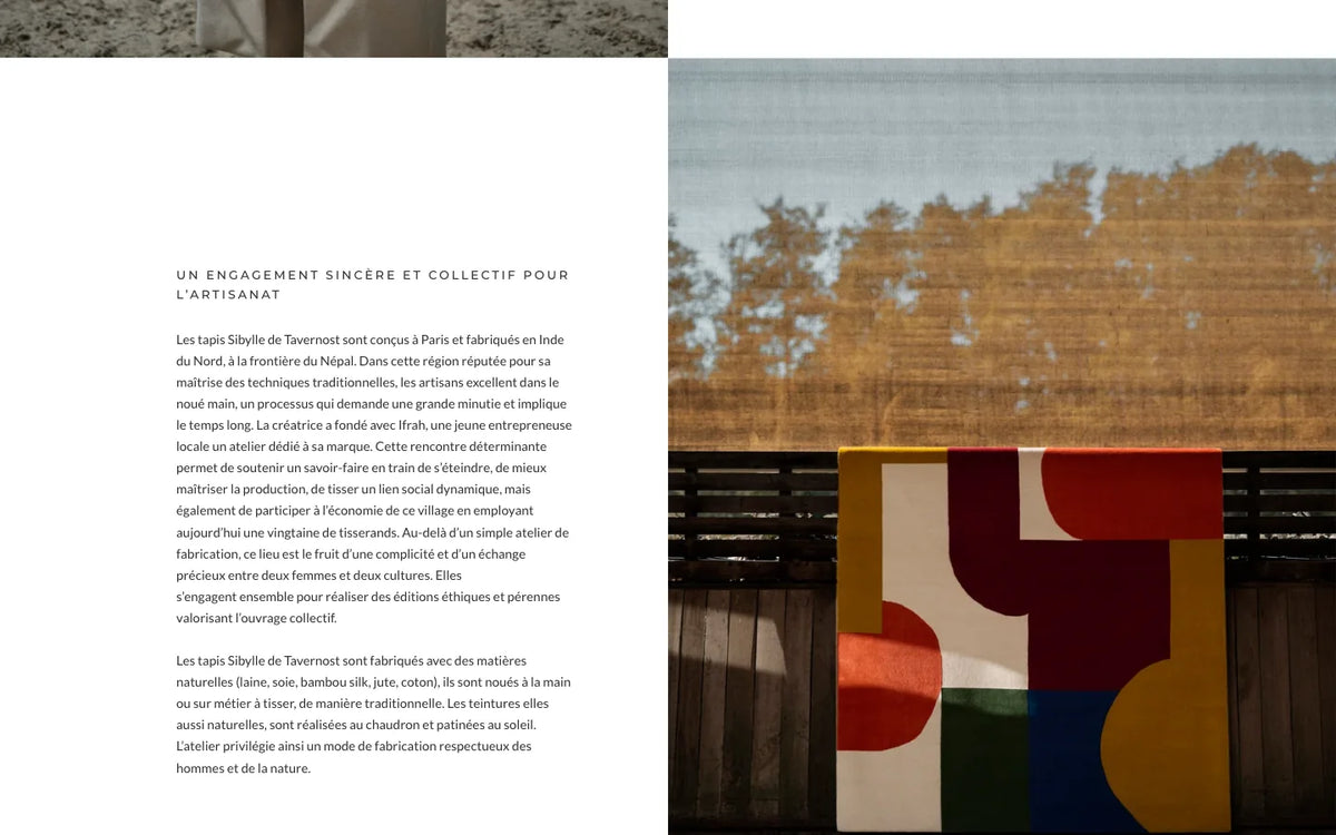 Boutique Sybille de Tavernost : Page Notre univers : fabrication