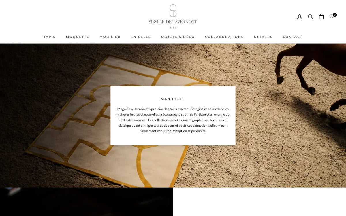 Boutique Sybille de Tavernost : Page Notre univers : manifeste