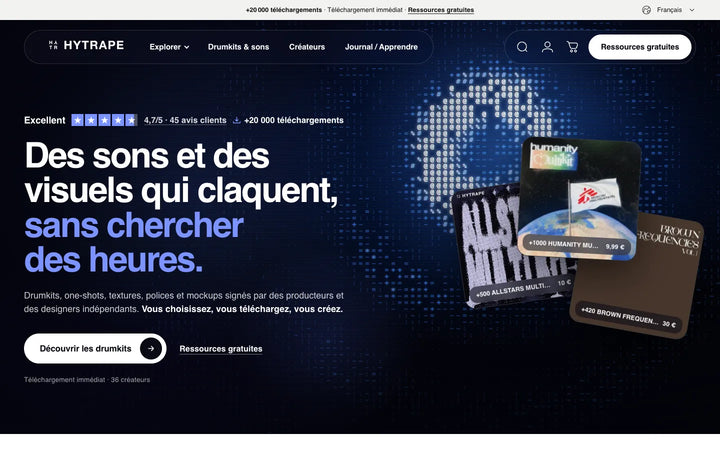 Capture de la page d’accueil de Hytrape