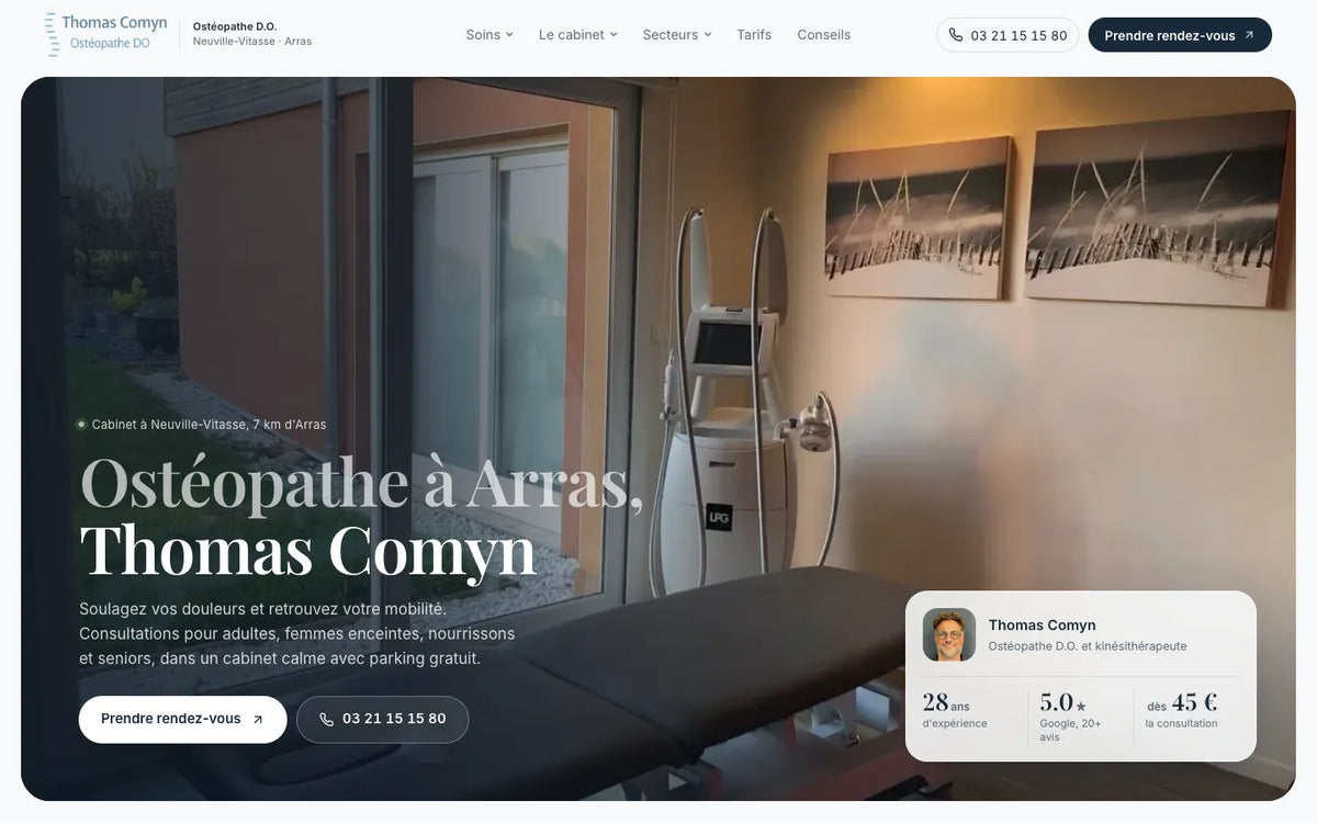 thomascomyn-osteo.com sur ordinateur