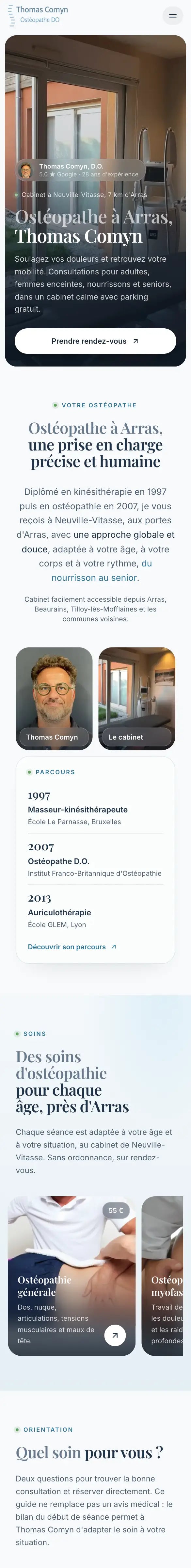 thomascomyn-osteo.com sur téléphone