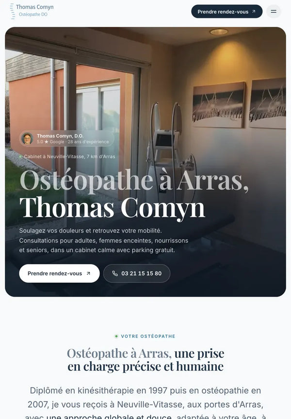 thomascomyn-osteo.com sur tablette