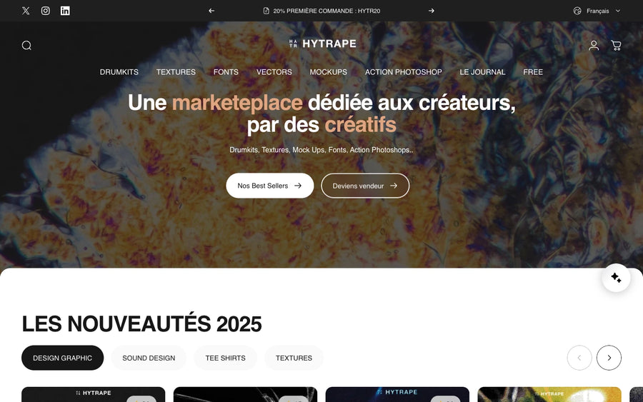 Marques dont le site a vieilli : capture de Hytrape