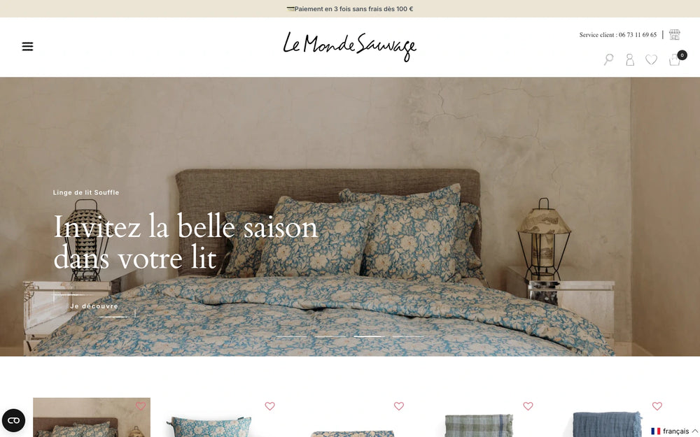 Boutique Shopify Le Monde Sauvage