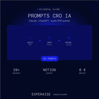 Pack prompts CRO Claude ChatGPT Shopify — hero | EXPERAISE