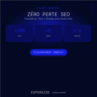 Template 301 migration Shopify Google Sheets — bénéfices | EXPERAISE